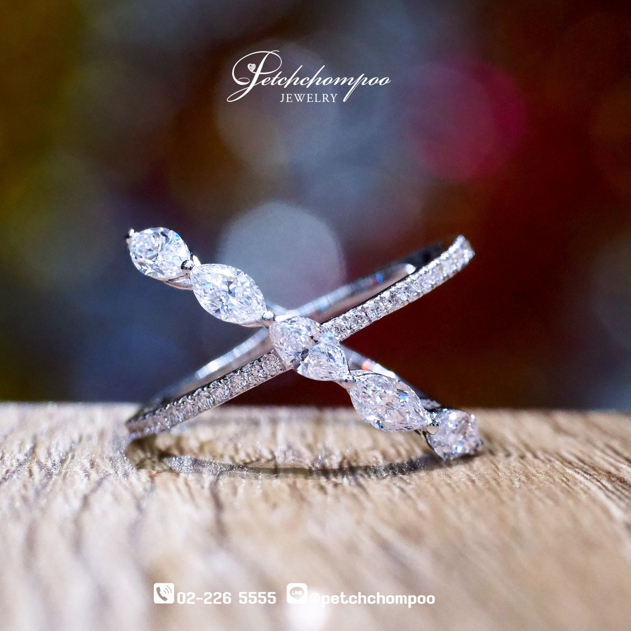 [25984] Cross marquise diamond ring  99,000 