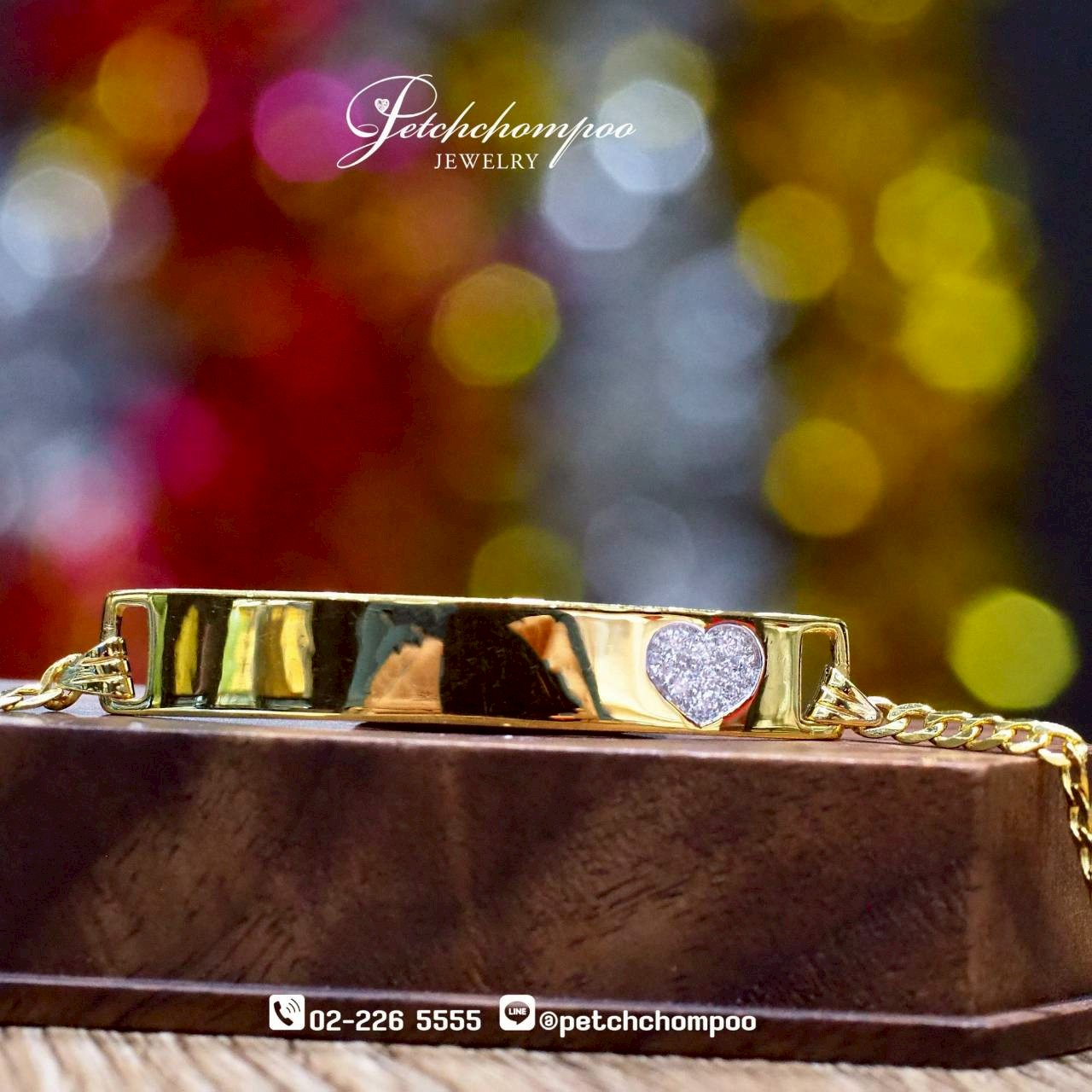 [30016] สร้อยข้อมือ Heartline Glow™0.09 กะรัต ทองคำแท้ประดับเพชรหัวใจ ลดราคาเหลือ 28,000