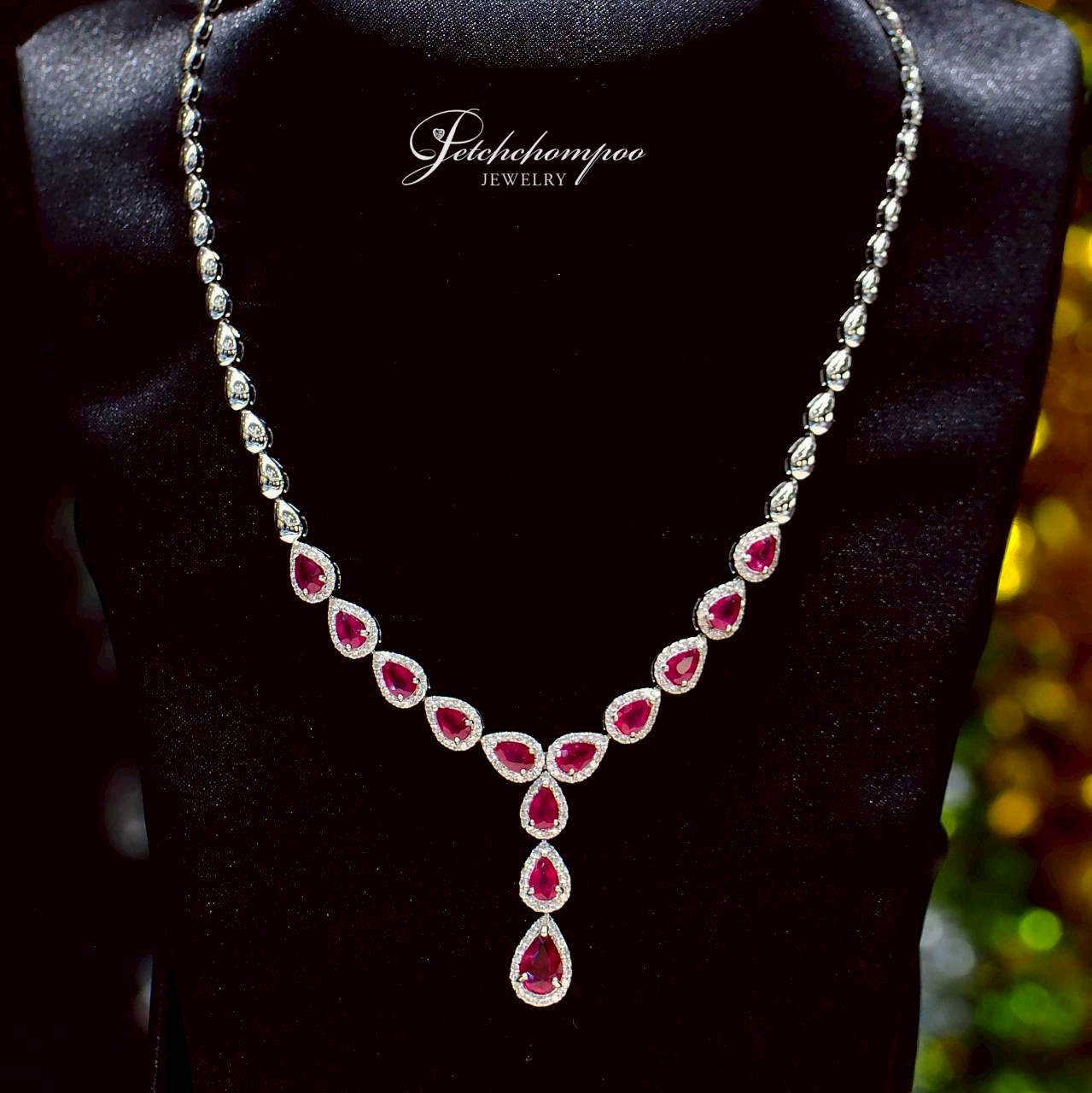 [30479] Ruby Raindrop Elegance™ 8.05 carat Ruby Necklace  199,000 