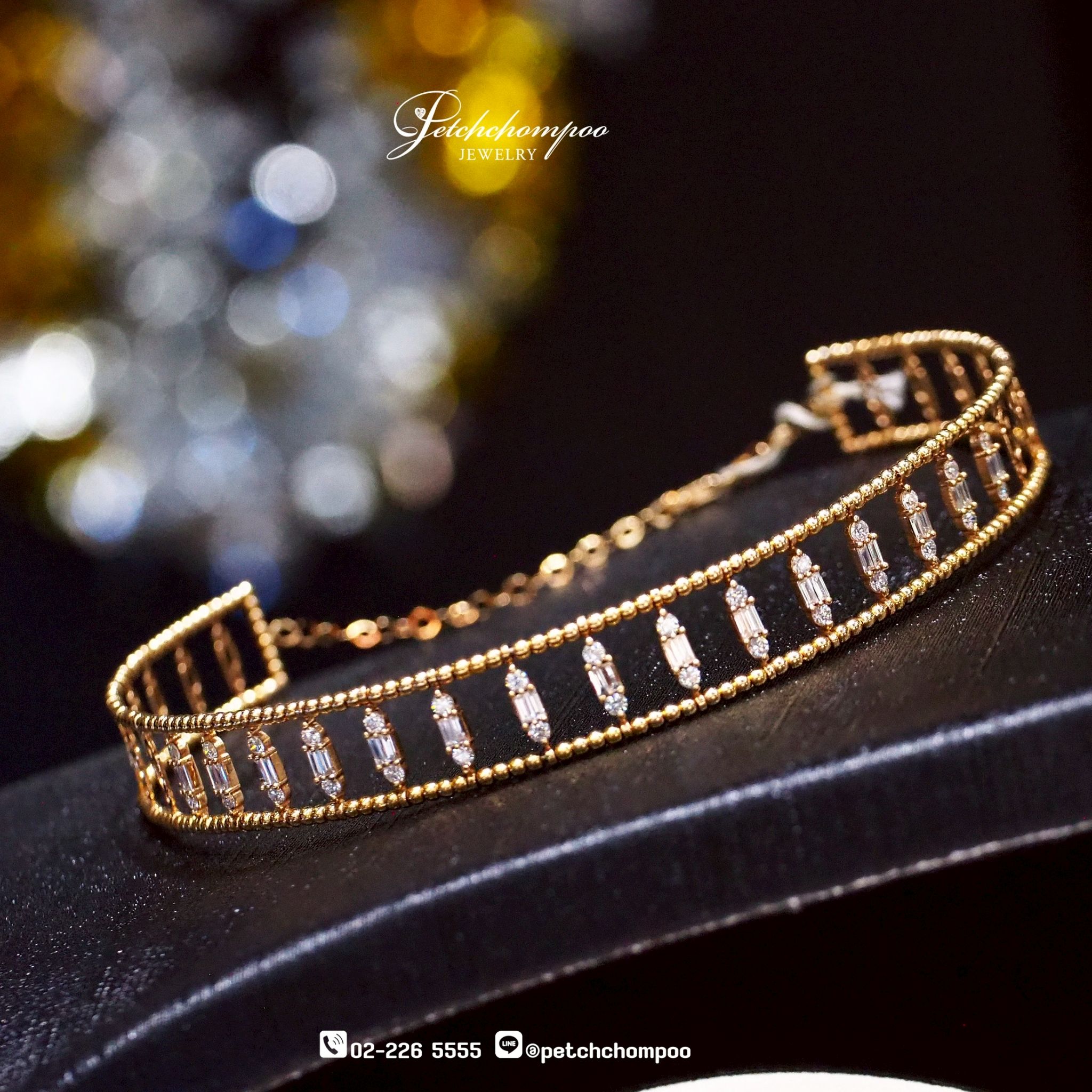 [27342] Pink gold choker with diamonds  259,000 