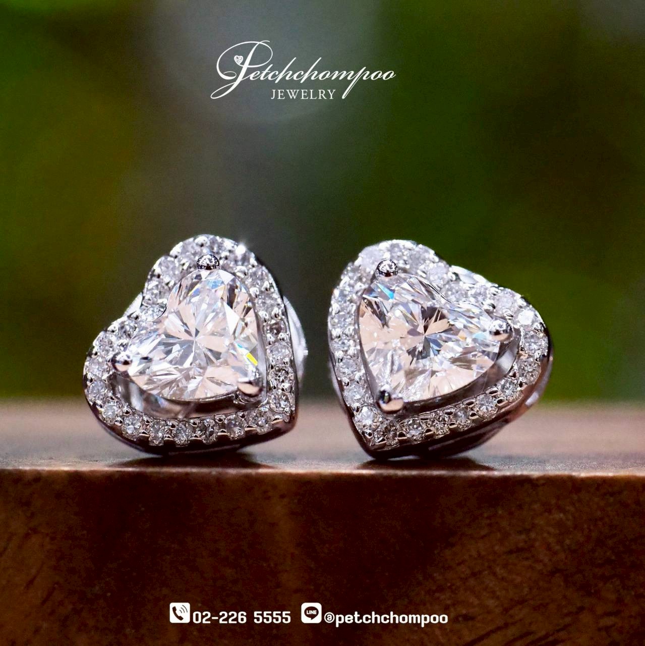 [30154] Heart Shape Diamond Earrings 2in1 – Love Radiance™ | G VS1 GIA Discount 169,000