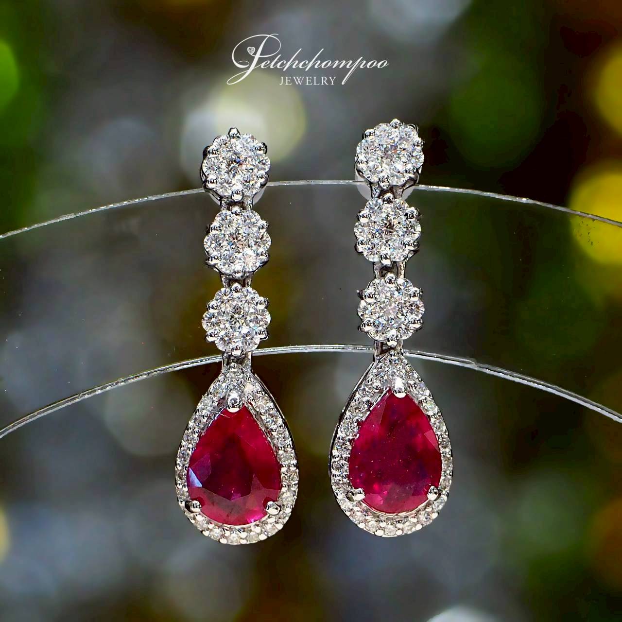 [30480] Radiant Ruby Drops™ 2.78 carat Ruby Earrings  79,000 