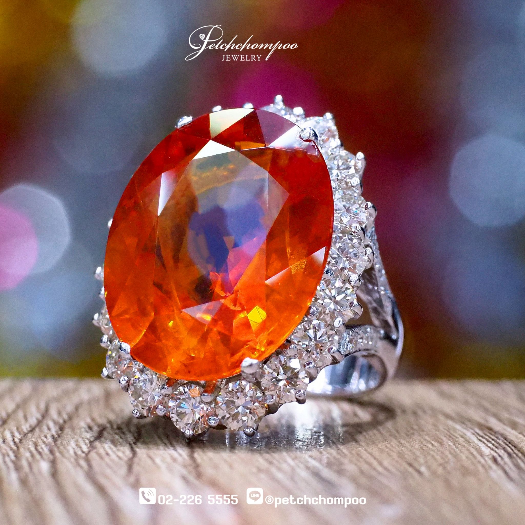 [020759] แหวนบุษราคัมบางกะจะ 30.47 กะรัต เซอร์ AIG ลดราคาเหลือ 490,000