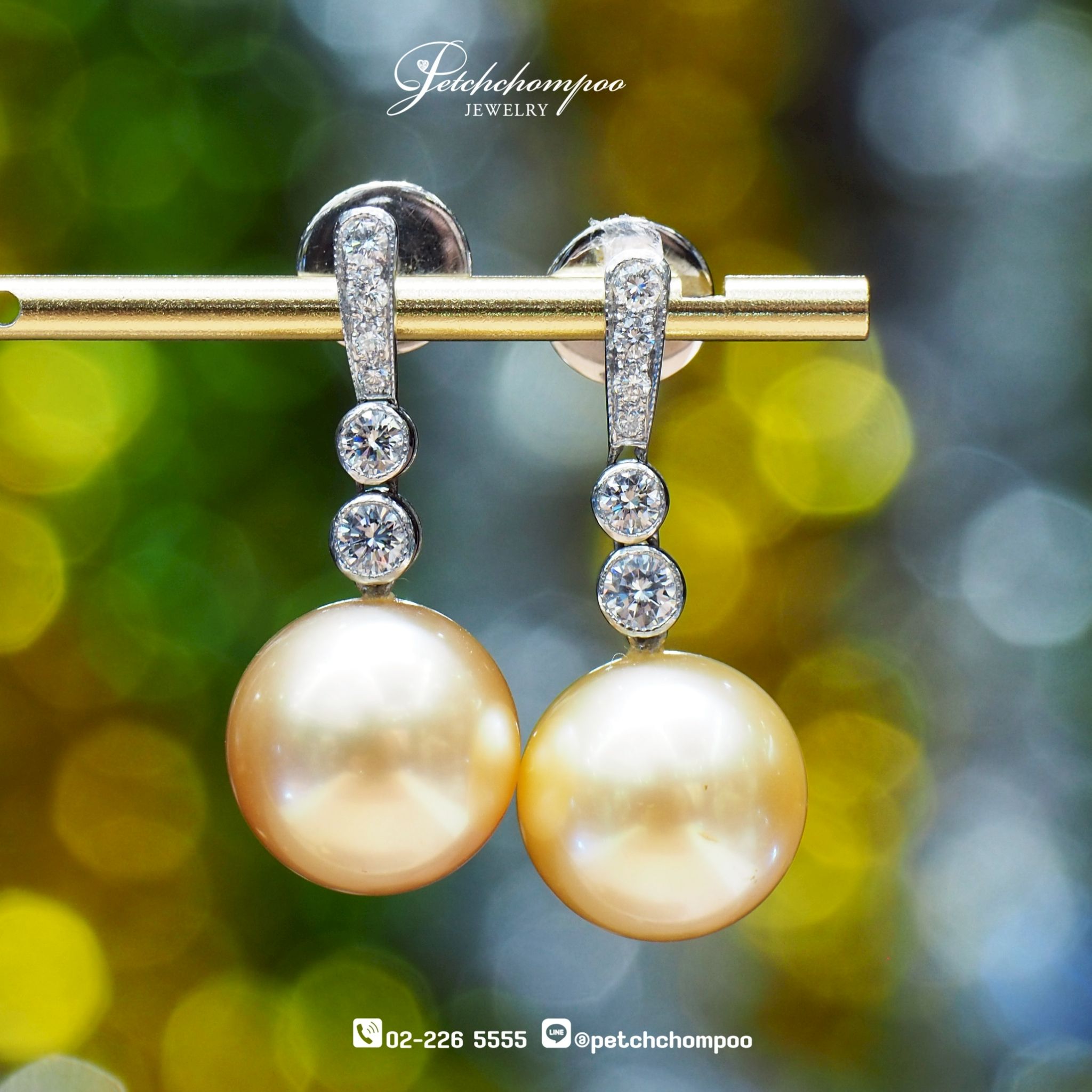 [26084] Southsea pearl with diamond Earring  89,000 
