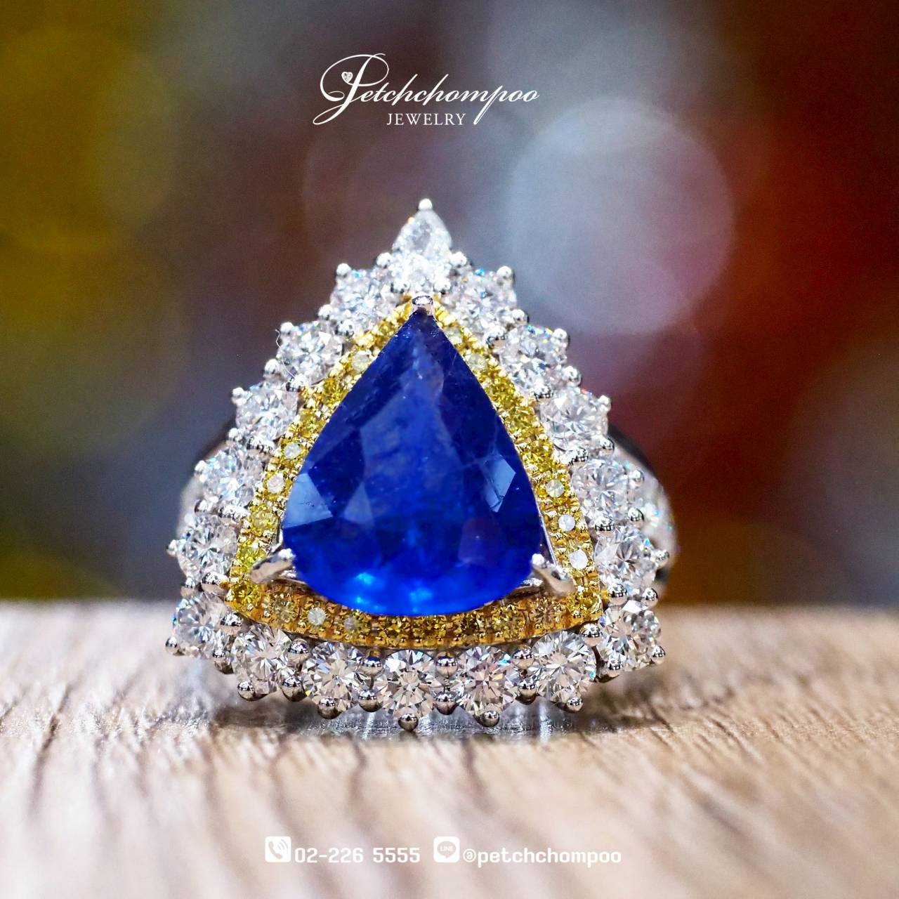 [29312] 4.83 carat blue sapphire with diamond ring  119,000 