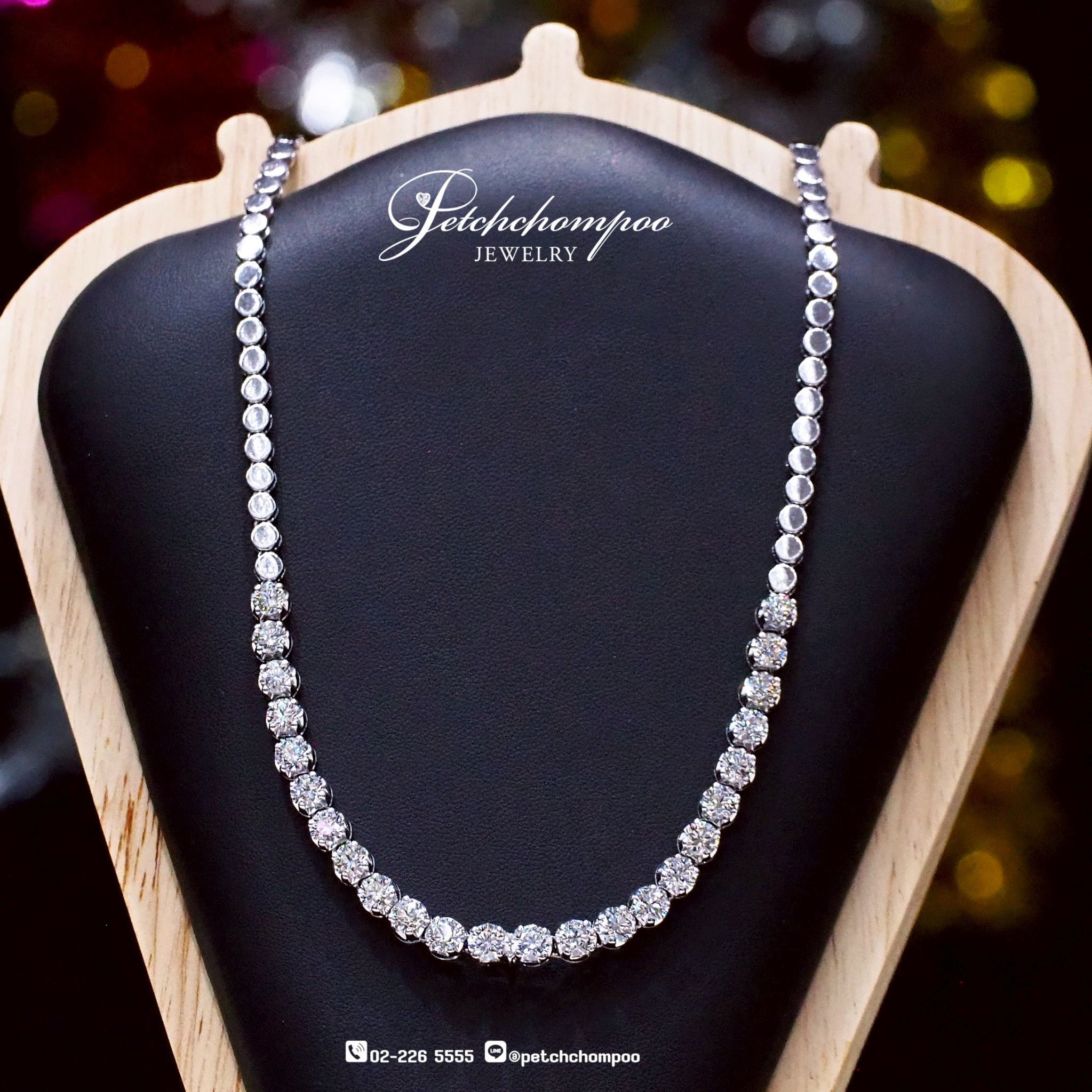 [022485] Tennis Diamond Necklace Discount 599,000