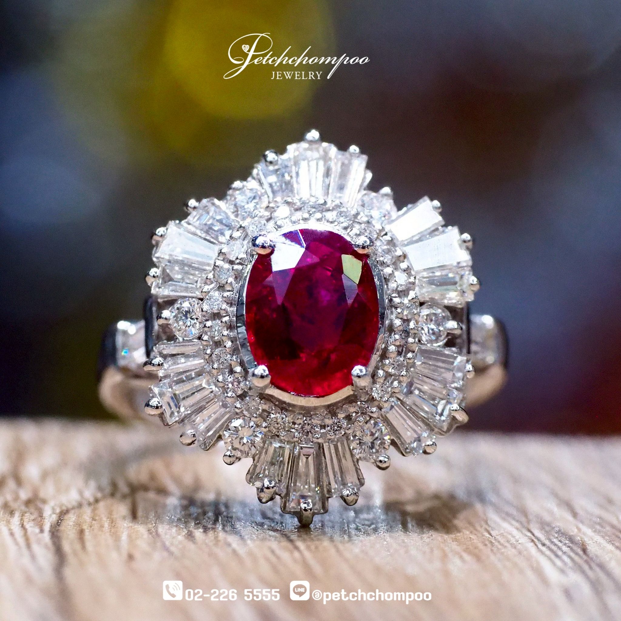 [29141] 1.42 carat  Burma ruby with diamond ring  139,000 