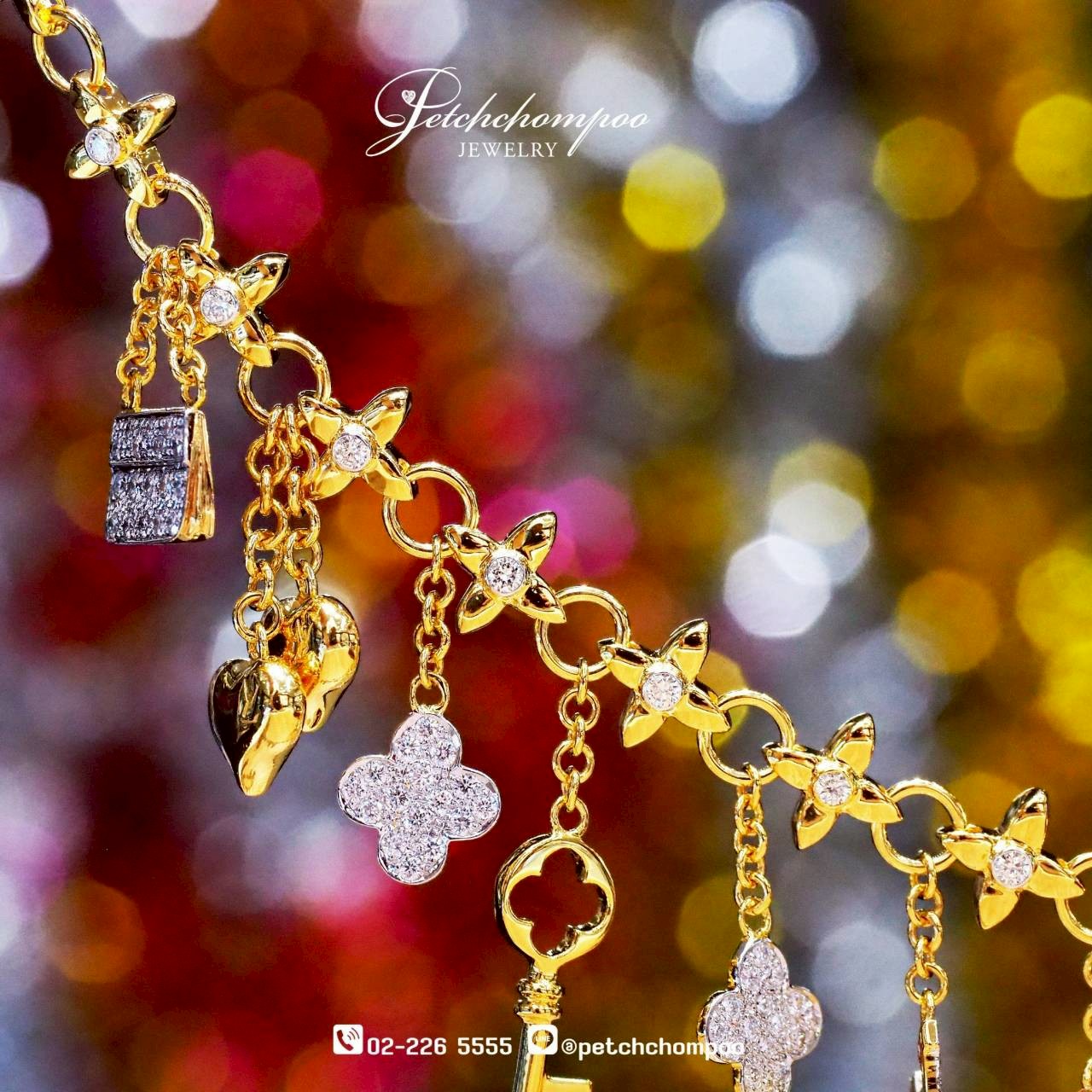 [30024] Diamond Garden Charm™1.71 carat Bracelet in 18K Gold Discount 135,000