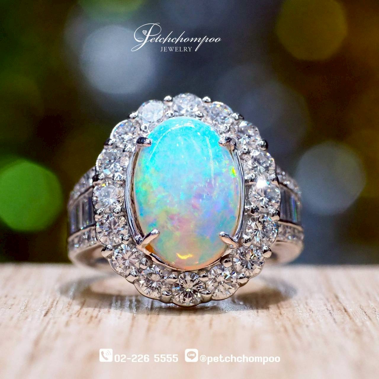 [30107] Opal Aurora Halo™ 3.26 carat Diamond Ring  | IGL  189,000 
