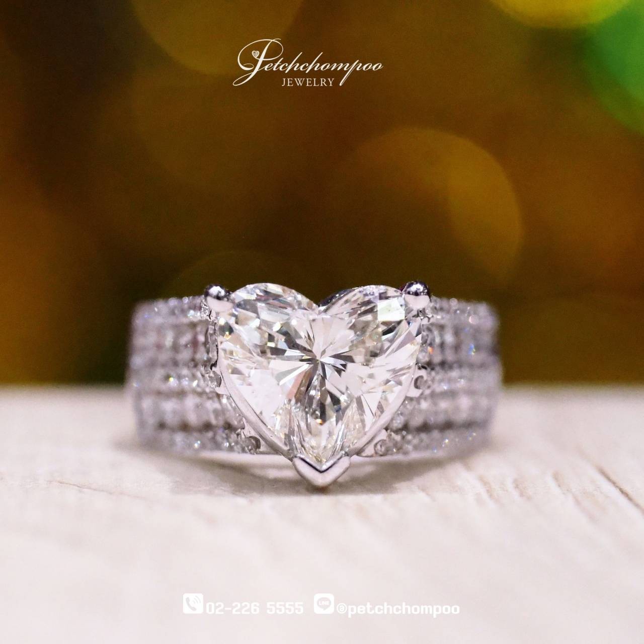 [29791] Amora Heart™  Diamond Ring with 2.37 Carat Heart-Shaped Center Discount 259,000