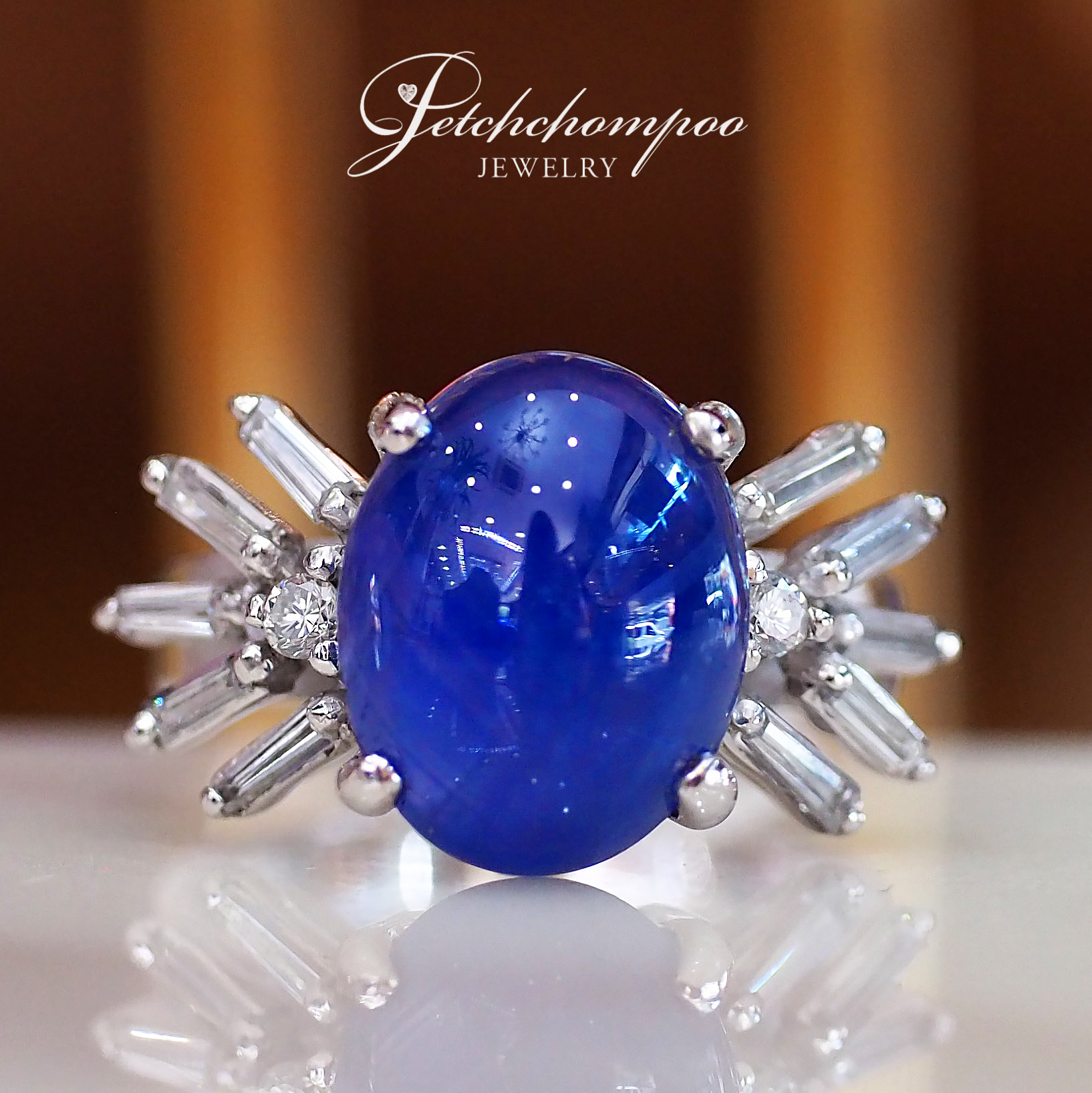 [26848] Star Blue Sapphire with Diamond Ring  49,000 