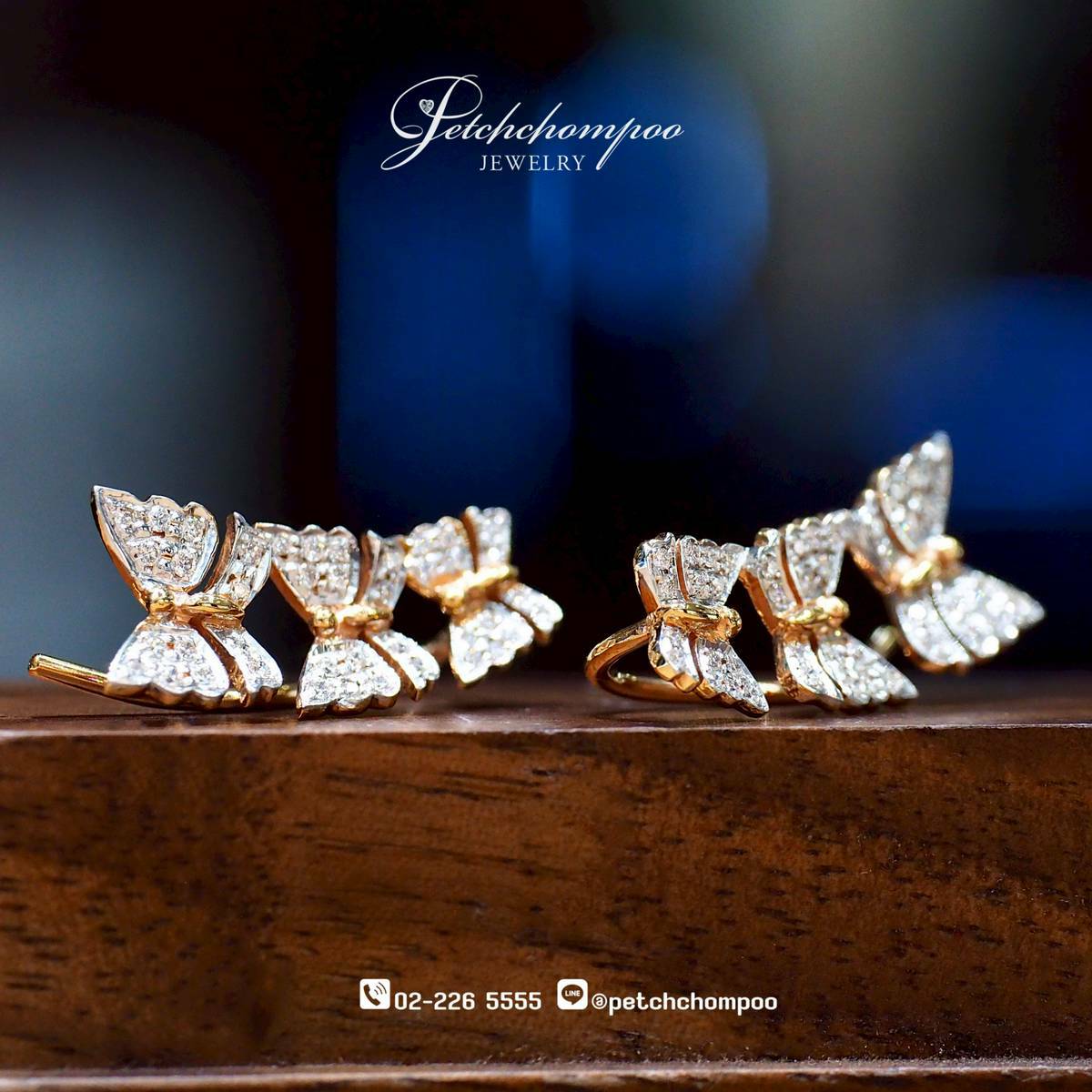 [30527] Butterfly Whisper™ – Diamond Butterfly Earrings  39,000 