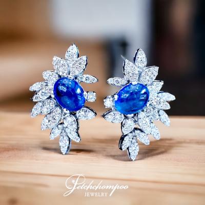 [26399] Blue Sapphire with diamond Earring  79,000 
