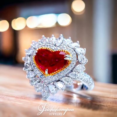 [28168] Siam Ruby Vivid Red Ring, 4.29 carats, GRS certificate.  1,690,000 
