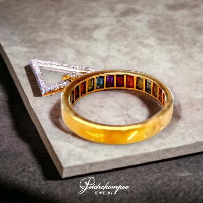 [25947] แหวนเพชรฝังพลอย Multicolor  29,000 