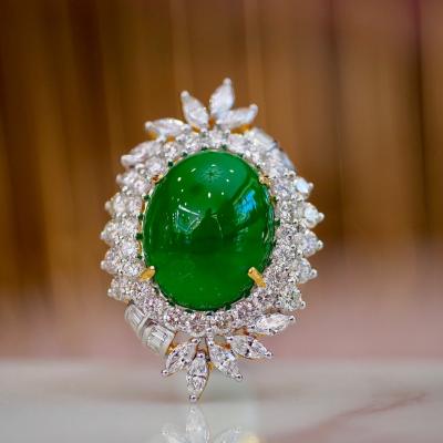[26526] Jade with diamond ring Discount 129,000