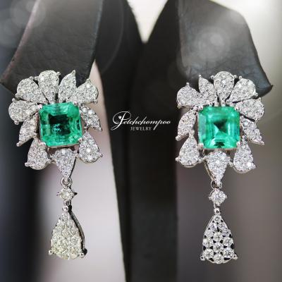 [25407] Emerald with diamond earring  99,000 
