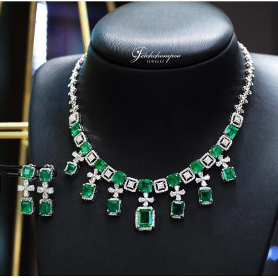 [024961] Columbia Emerald Set Necklace and Earring  599,000 