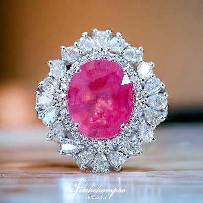 [27541] Natural Padparadscha Sapphire with Diamod Ring  259,000 