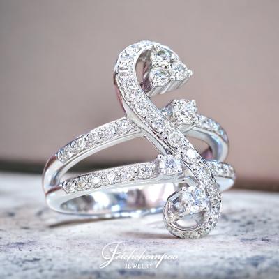 [26074] แหวนเพชรไขว้หน้ากว้าง  39,000 