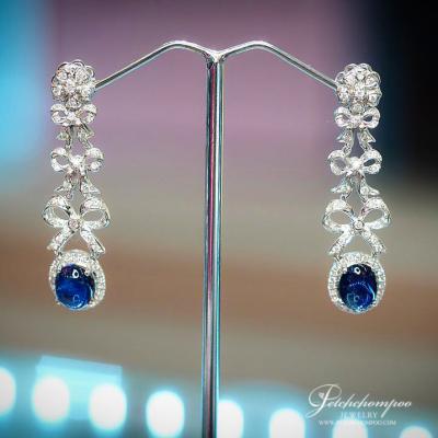 [022877] Blue Sapphire With Diamond Earring  89,000 