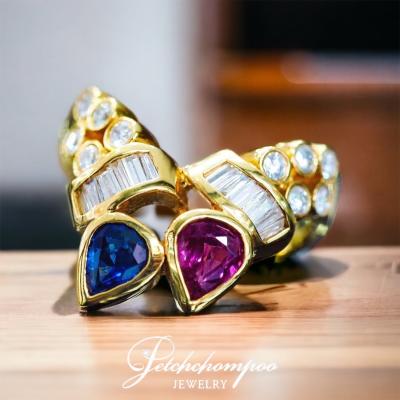 [016302] แหวนทับทิมไพลินฝังเพชร  59,000 