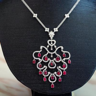 [016386] Ruby with diamond necklace Discount 239,000