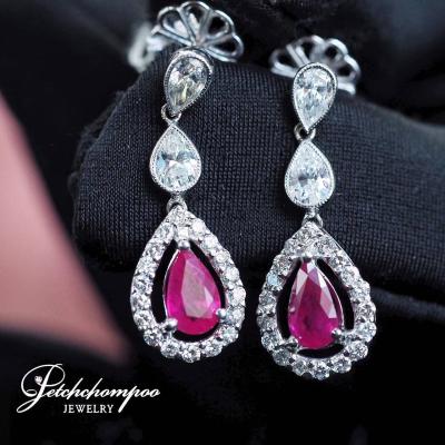 [025082] Ruby and diamond earrings  199,000 