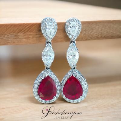 [025082] Ruby and diamond earrings  199,000 
