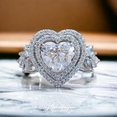 [28832] 2.07 carat  F color heart shape diamond ring Discount 559,000