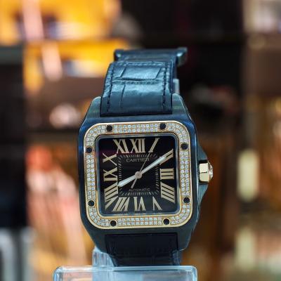 [27945] Cartier Santos 100 XL Gold/Steel Black PVD  245,000 