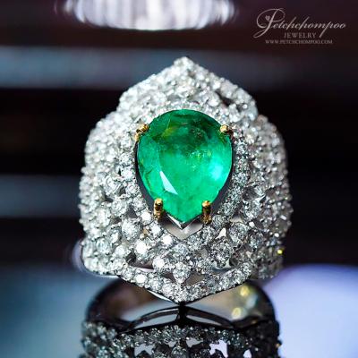 [017543] Emerald with diamond ring  129,000 