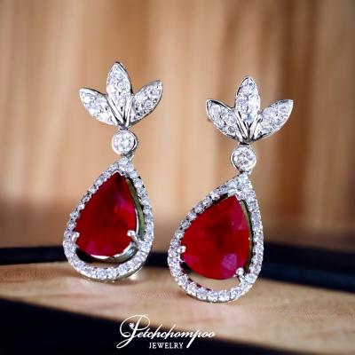 [025022] Ruby and diamond earrings  109,000 