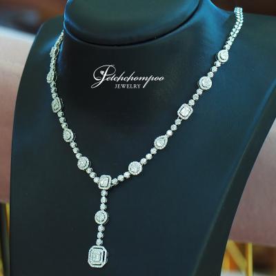 [27086] Emerald cut diamond necklace 4.00 carats  219,000 