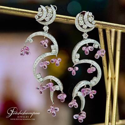 [024039] Pink Sapphire and diamond earring Discount 159,000