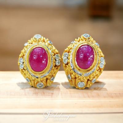 [28631] Gold earrings embedded with rubies  59,000 