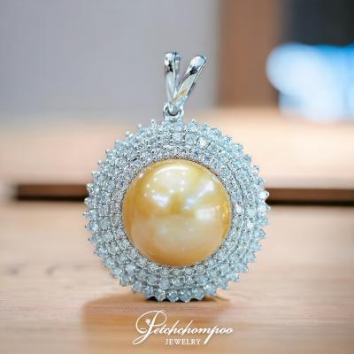 [28731] Golden southsea pearl  with diamonds  pendant  79,000 