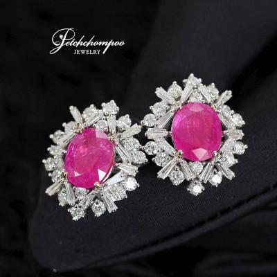 [022637] Ruby GIA Certificate With Diamond Earring  590,000 