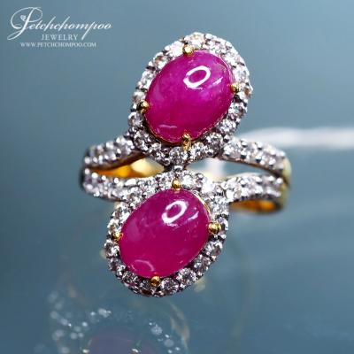 [019184] Ruby Crossover 5.93 cts & diamond ring  49,000 