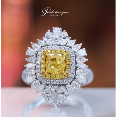 [28894] แหวนเพชรสี Fancy Intense yellow เซอร์ GIA1.01 กะรัต ลดราคาเหลือ 459,000