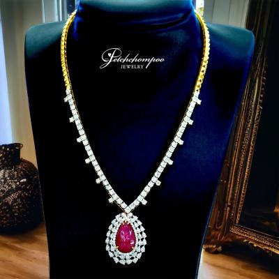 [28177] Burmese ruby necklace with diamonds  299,000 