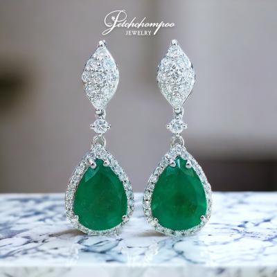 [28967] Colombia emerald with diamond earring  89,000 