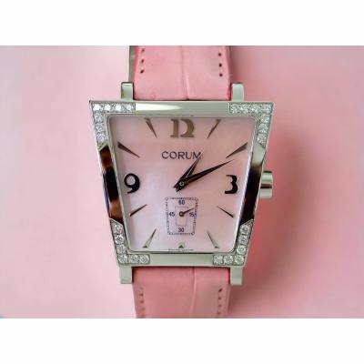 [25755] Trapeze Pink Mother of Dial Pearl 36mm Steel & Diamonds Discount 59,000