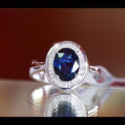 [019066] Sapphire 1.08 cts diamond ring Discount 39,000