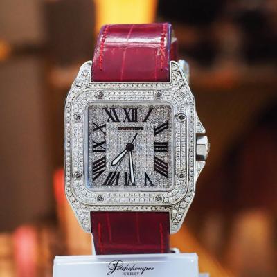 [28891] Cartier Santos XL size with diamond watch  259,000 