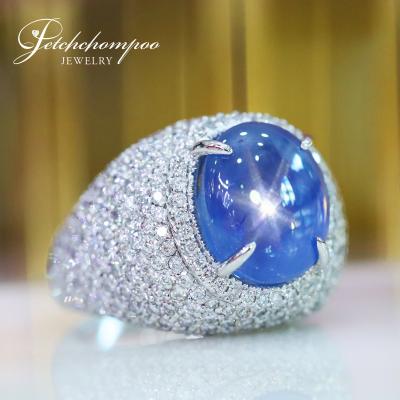[26196] Unheate Ceylon Blue Sapphire With diamond ring  499,000 