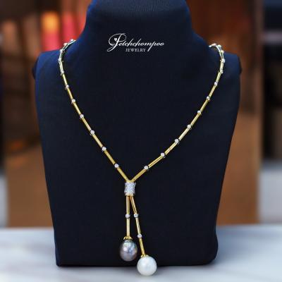 [29090] South sea pearl with diamond necklace  99,000 