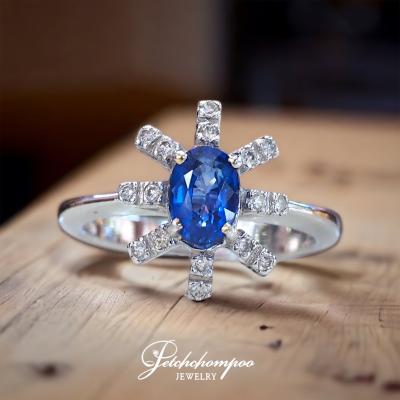 [022317] Blue Sapphire With Diamond Ring  29,000 