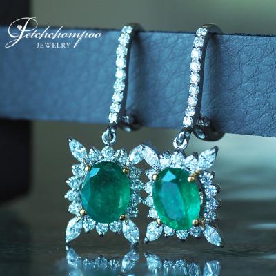 [023984] Emerald with diamond earring  59,000 