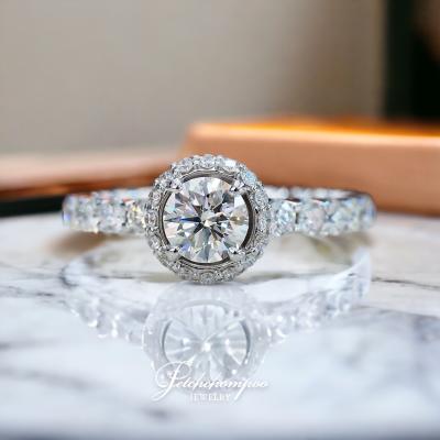 [28839] 0.71 carat G color VVS2 triple excellent cut GZA diamond ring Discount 179,000